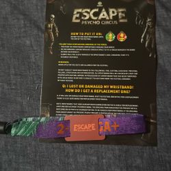 ESCAPE PHYCHO CIRCUS WRISTBAND 