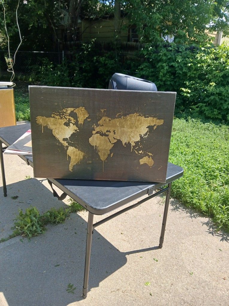 Vintage Style World Map Canvas