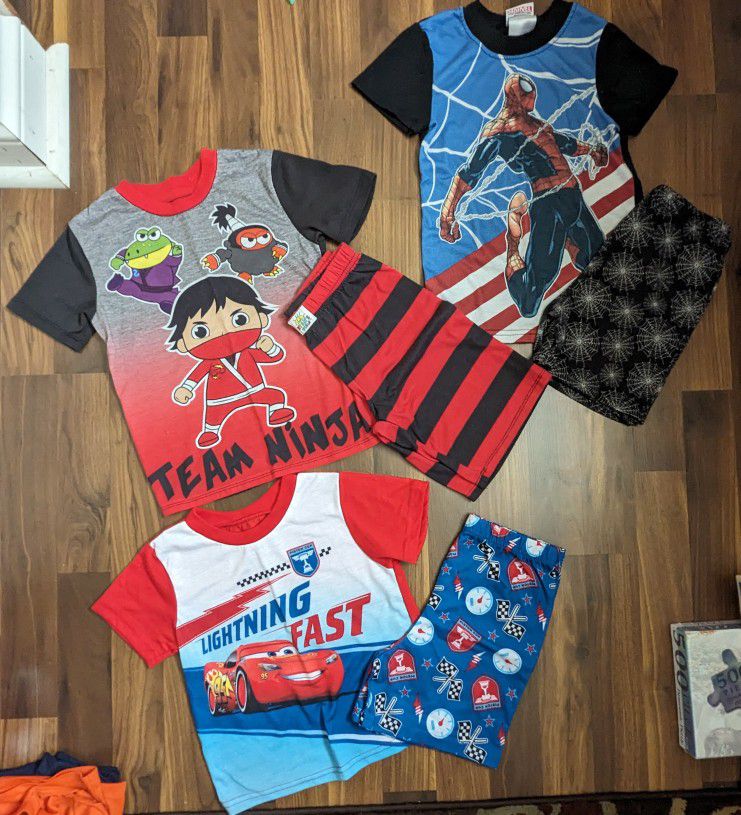 Boys Size 4T-5T Pajama Outfit Sets X3