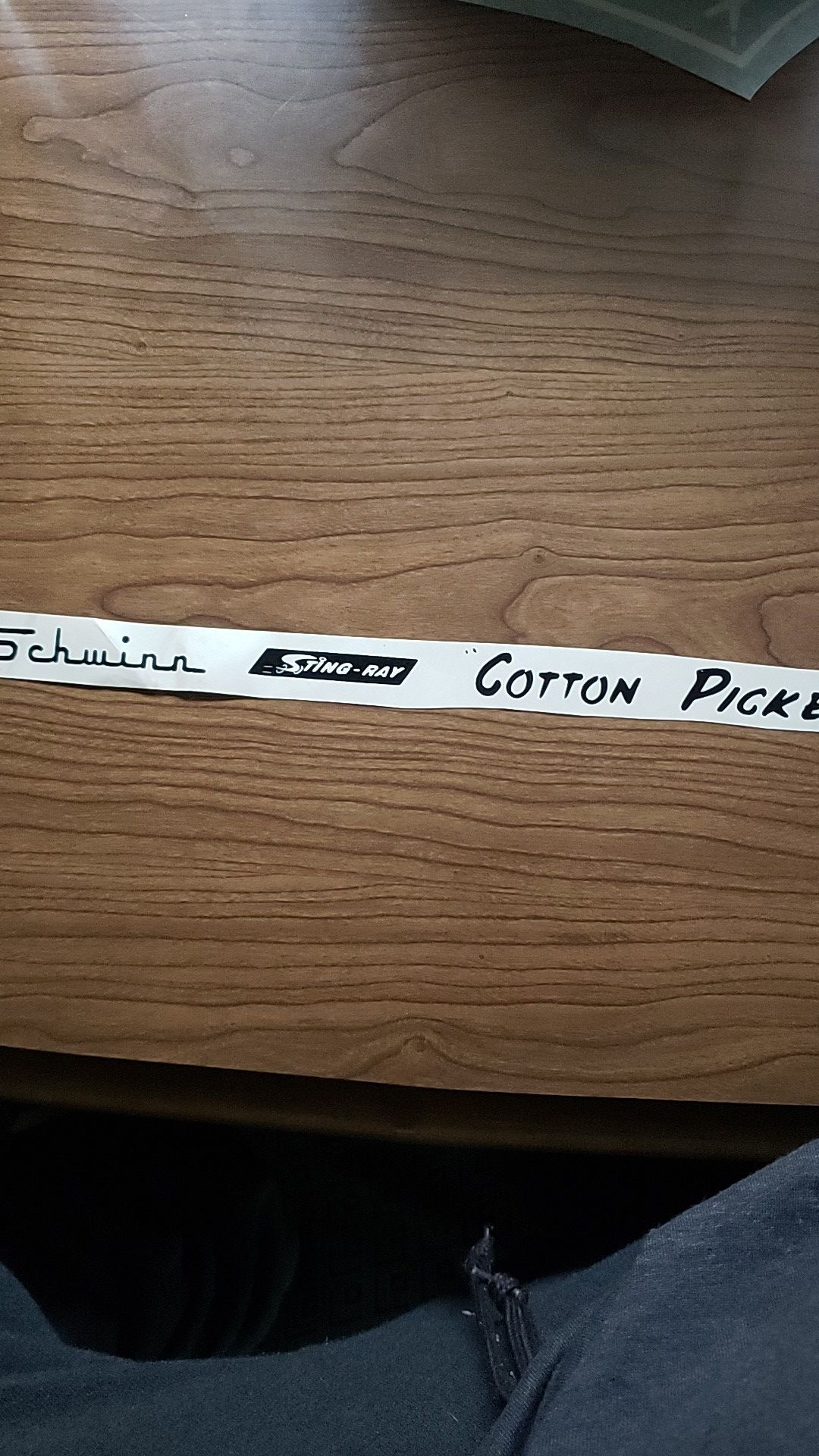 Schwinn Cotton Picker chainguard decal