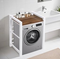 Washing Machine Shelf Over Washer Dryer Storage Shelf White