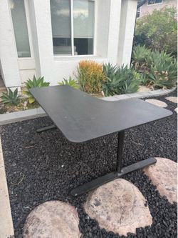 Large black desk