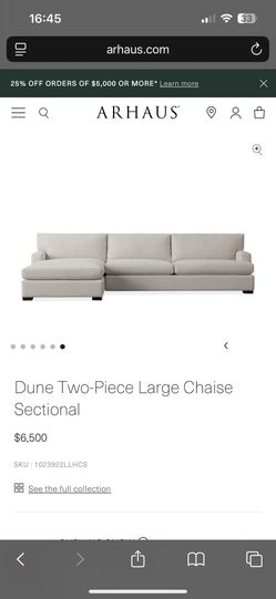 Arhaus Sectional Couch 