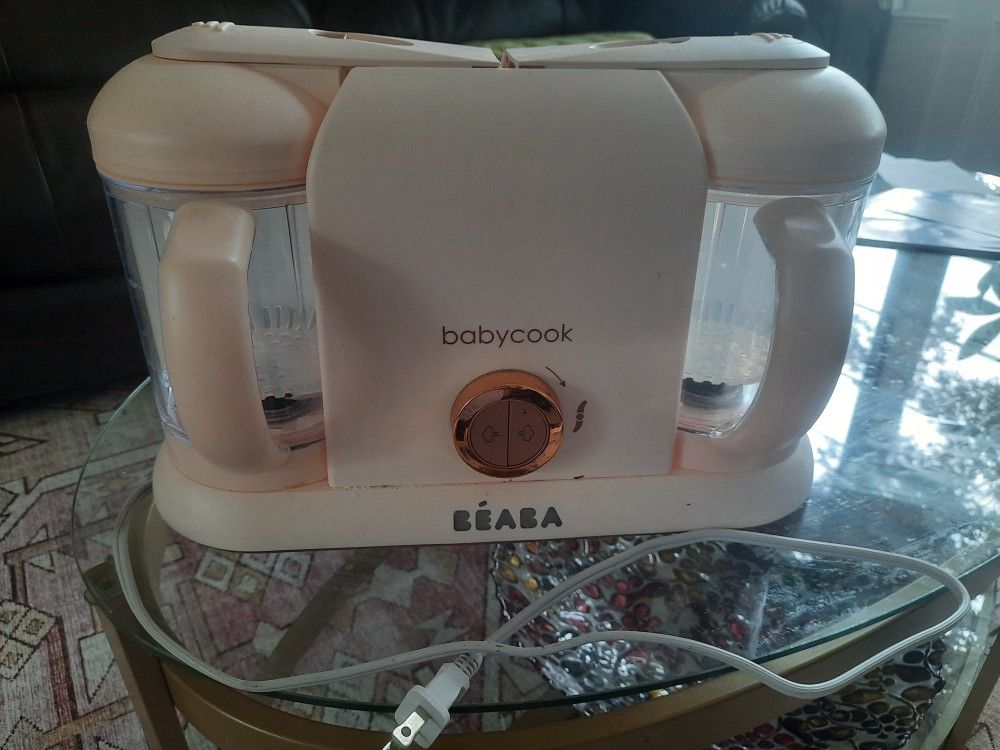 BEABA Babycook Duo 4 in 1 Baby Food Maker, Puree Steamer and Blender for Purees, Grinder with Auto Steam Cooking, Lrg 9.1 Cup Capacity