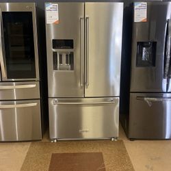 KitchenAid 3 Door French Door Refrigerator With Water Dispenser And Ice Maker