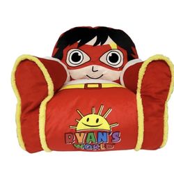 Ryan's World Ryan Figural Plush Red Bean Bag Chair For Children