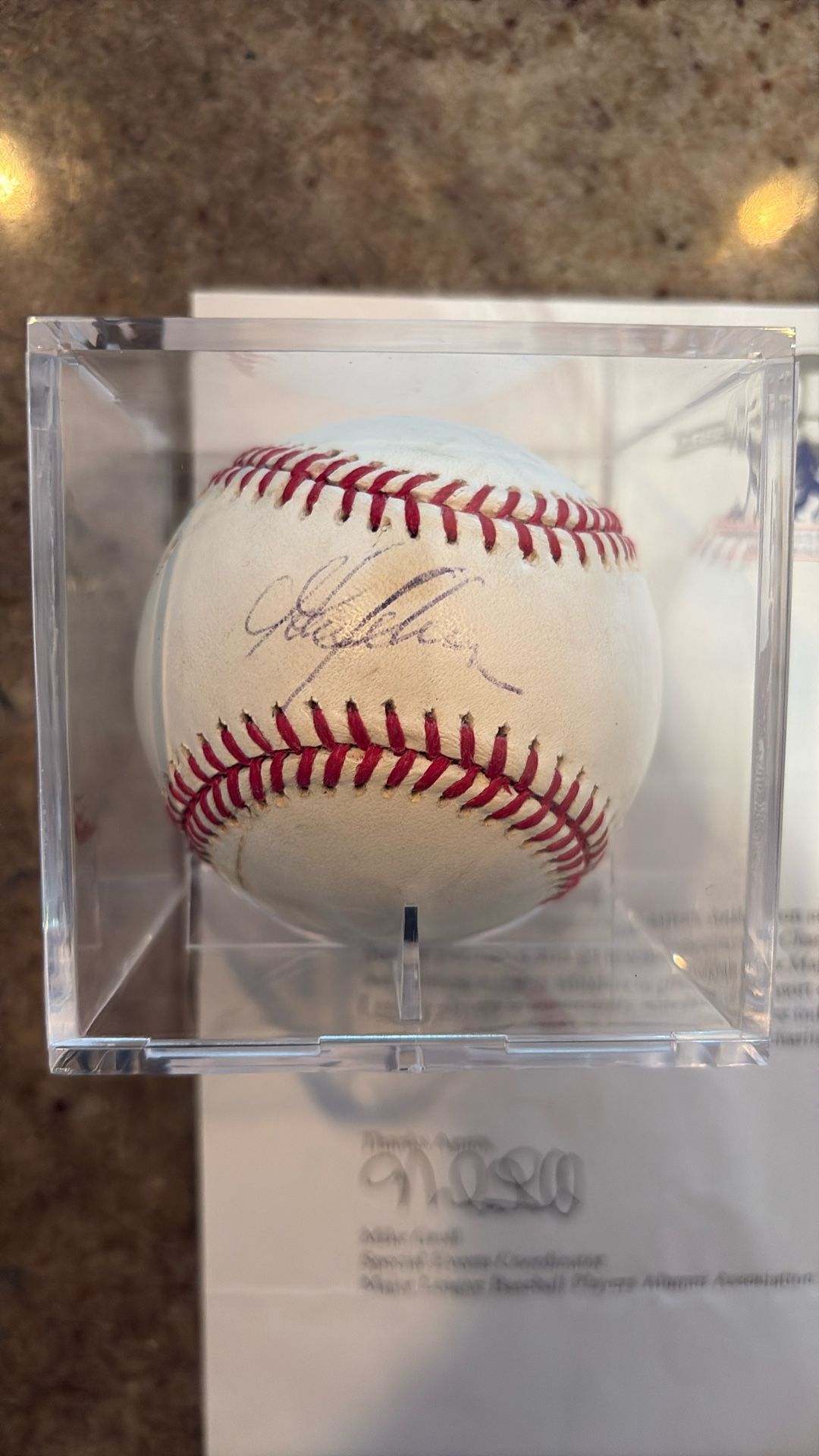 Garrett Anderson Autographed Baseball