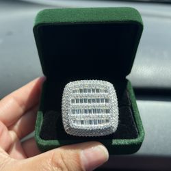 Fully Iced Out Moissanite Men Ring
