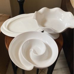 White Dinner Party Set For Serving Perfect For Easter Or Christmas