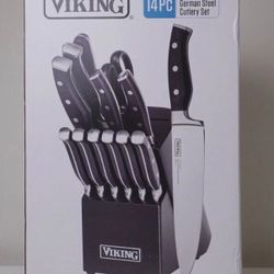 The Viking 15-Piece German Steel Knife Block Set 