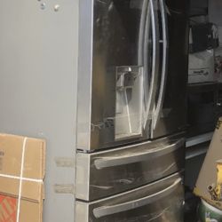 2-cu ft 4-French Door Refrigerator with Exterior Drawer - Fingerprint Resistant Stainless Steel