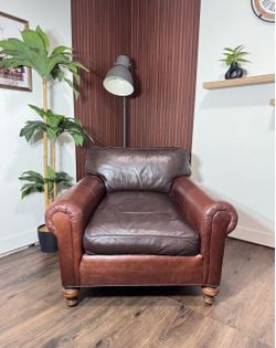 Old Hickory Tannery Top Grain Leather Chair - Free Delivery