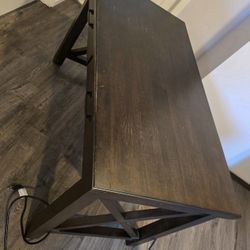 Mark Livingston Writing Desk In Brown. Good Condition And Priced To Sell. $200 OBO