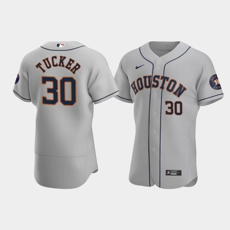 Kyle Tucker #30 Houston Astros Grey Jersey 60 Years Patch SIZES IN