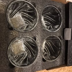 Crystal  Whiskey Glasses (4ct)
