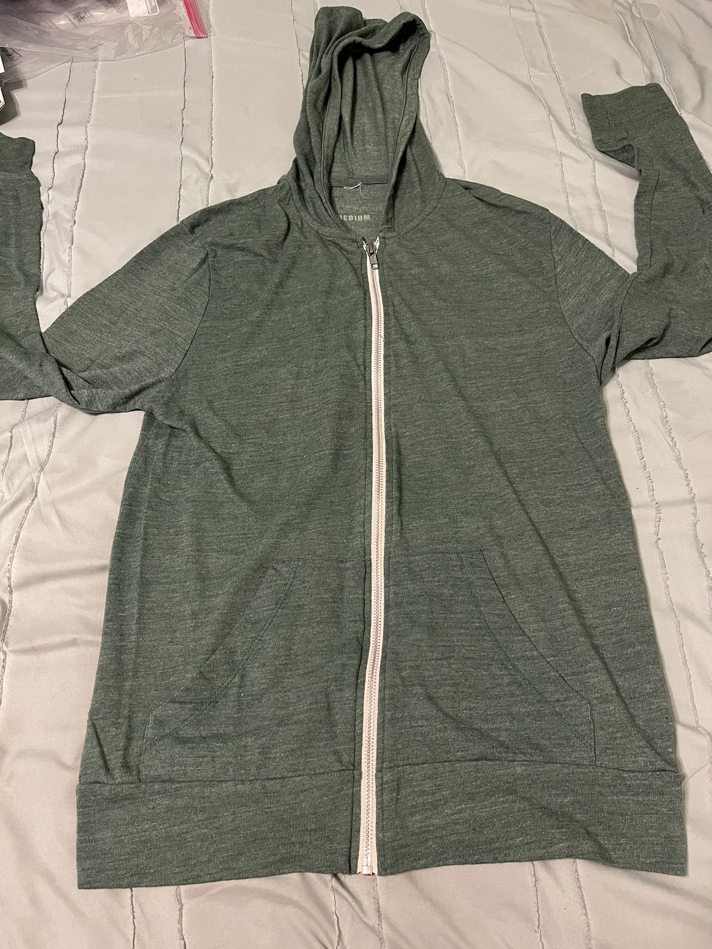Wild Fang Green Zip-Up Hoodie Sz. M
