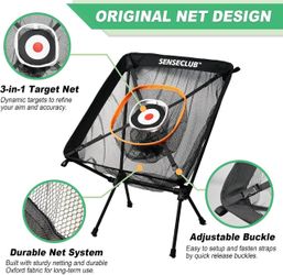 Golf Practice Chipping Target Foldable Chipping Net with Mat