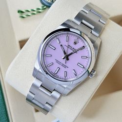 Brand New Rolex Oyster Perpetual 34mm w/ Candy Pink Dial