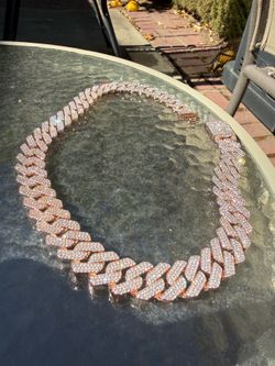 Moissanite cuban link vvs chain