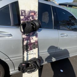 SALE SNOWBOARDING- Snowboard 161 Cm W/  Large Toecap Burton Bindings - Used Mildly- Need Sold $1i