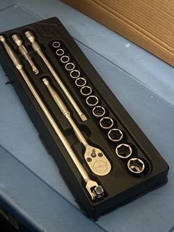 Snap-on Tools 17 pc 1/2" Drive 6-Point Metric General Service Socket Set
