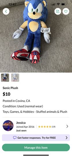 Sonic Plush