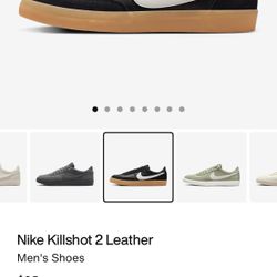 Nike Killshot 2 Leather Black Size 12.5
