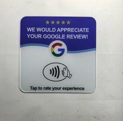 Google Review Sticker Cards with NFC