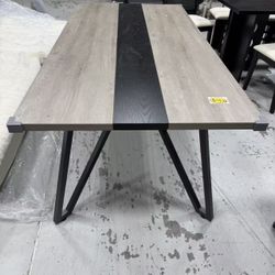 New 70.9"Rectangular Dining Table for6-8People,Modern Industrial Kitchen Table with Wooden Top 