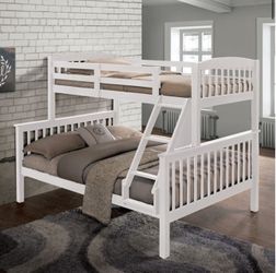 TWIN OVER FULL BUNK BEDS ( FREE DELIVERY )