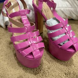 Pink And Black Stilettos  