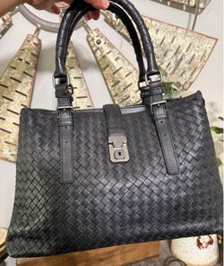 Black Woven Tote