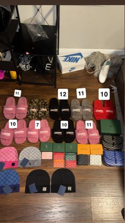 Slides bags beanies