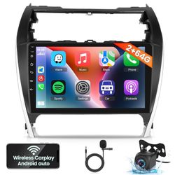 [2+64G] Android 13 Car Stereo for Toyota Camry 2012 2013 2014 with Apple Carplay and Android Auto - 10.1 Inch Touchscreen Radio WiFi Mirror Link SWC +