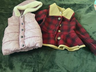 Kids Winter Vest and Plaid Jacket Bundle
