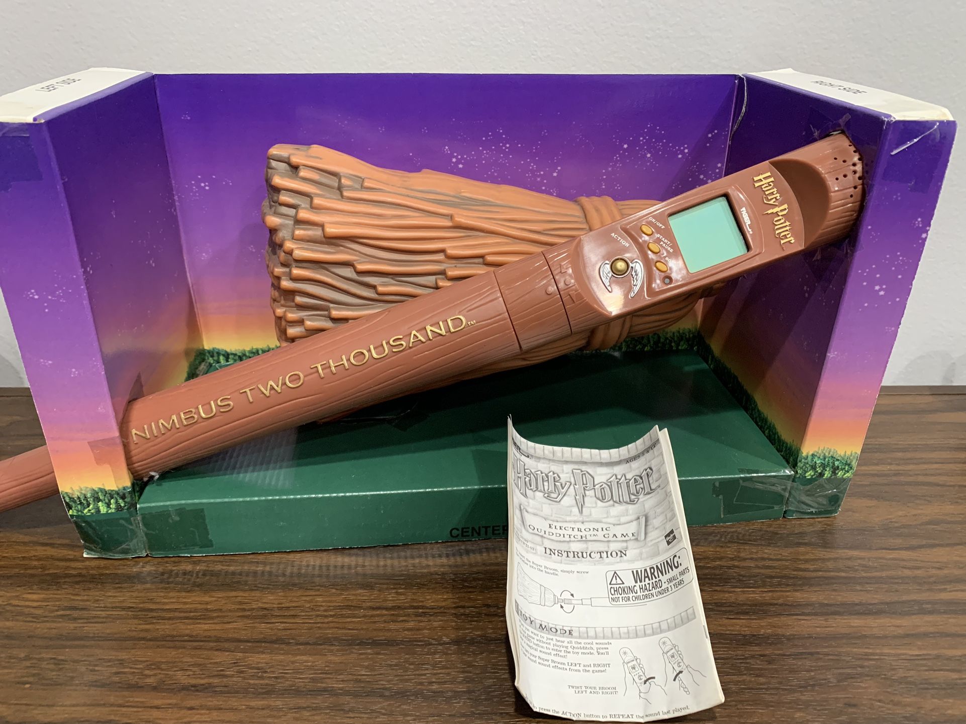 2001 Hasbro Tiger Electronics Harry Potter Quidditch Broom Game Nimbus 2000 In Original Box
