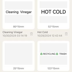 SUPVAN E10 Bluetooth label printer comes with 3 tapes, continuous waterproof labels, multi-functional applications, 35 fonts and 1k+ ICONS, ink-free l