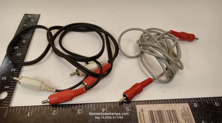 2-Pack RCA Stereo Audio Cables Male to Male Red White 3ft Interconnects