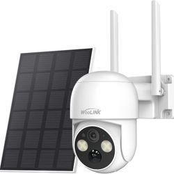 Solar Camera Outdoor Wireless, 2.5K Pan/Tilt Rechargeable Battery Powered Camera, 2.4GHz WiFi Camera for Home Security, Motion Detection, 2-Way Talk, 