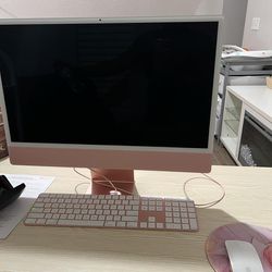 iMac Desktop (24” Pink iMac With 4.5k Retina Display