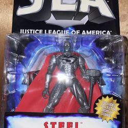 new Superman Steel JLA Action Figure rare vintage 90s