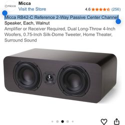 Micca RB42-C Reference 2-Way Passive Center Channel 