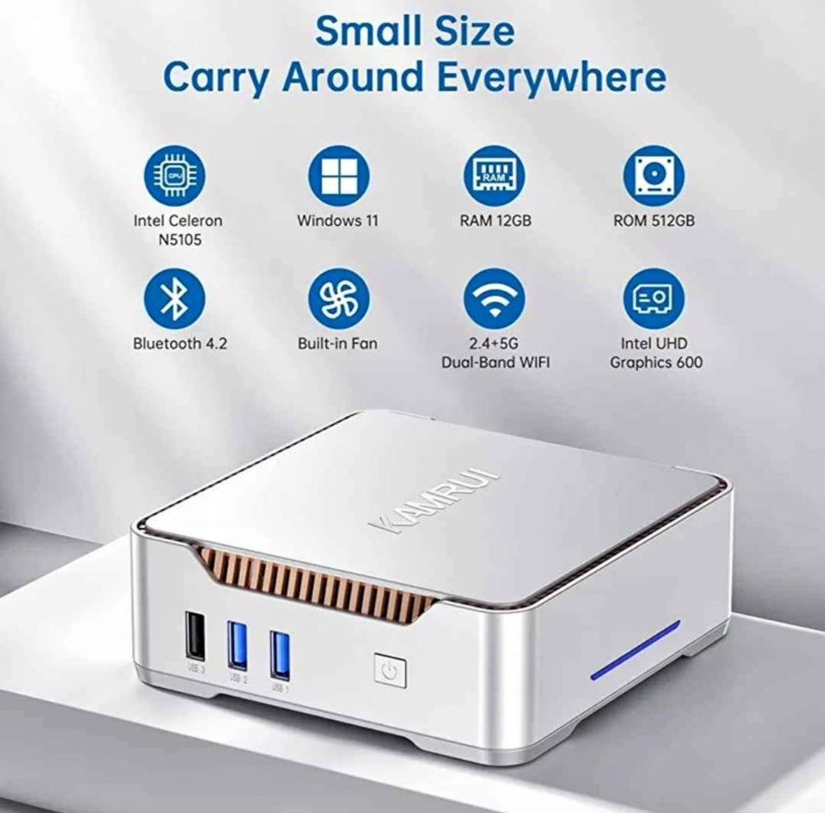 mini pc 12GB RAM 512GB windows 11 New