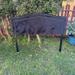 Black Velvet Headboard 