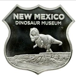 Route 66 New Mexico T Rex Dinosaur Museum 1 oz .999 Fine Silver Bar