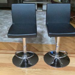 Modern Bar Stools Adjustable Swivel Set of 2