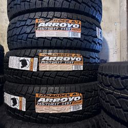 255/75R17 ARROYO AT A SET OF FOUR NEW TIRES