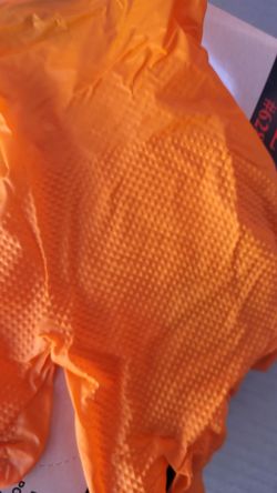 10 Boxes 📦 8 Mil Heavy-duty Diamond Grip Textured Orange Nitrile Gloves | Powder-Free