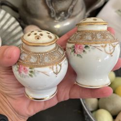 Hand Painted Ceramic Salt And Pepper Shakers 