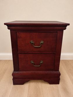 Cherry Wood 2-Drawer Nightstand SET OF 2